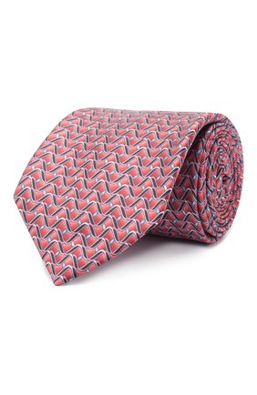Мужской шелковый галстук ZILLI красного цвета, арт. 51099/TIE | Фото 1 (Материал: Текстиль, Шелк; Принт: С принтом; Региональные ограничения белый список (Axapta Mercury): RU)
