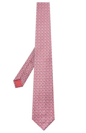 Мужской шелковый галстук ZILLI красного цвета, арт. 51099/TIE | Фото 2 (Материал: Текстиль, Шелк; Принт: С принтом; Региональные ограничения белый список (Axapta Mercury): RU)