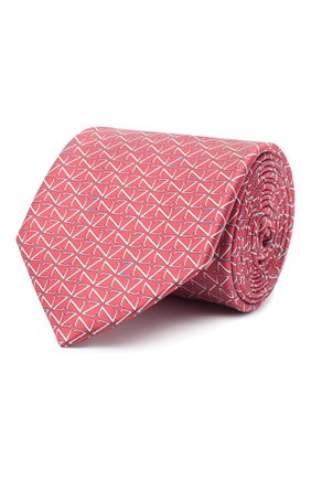 Мужской шелковый галстук ZILLI красного цвета, арт. 51090/TIE | Фото 1 (Материал: Текстиль, Шелк; Принт: С принтом; Региональные ограничения белый список (Axapta Mercury): RU)