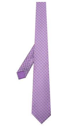 Мужской шелковый галстук ZILLI сиреневого цвета, арт. 51090/TIE | Фото 2 (Материал: Текстиль, Шелк; Принт: С принтом; Региональные ограничения белый список (Axapta Mercury): RU)