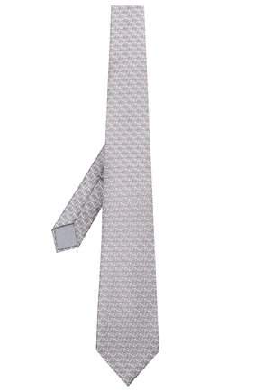 Мужской шелковый галстук ZILLI серого цвета, арт. 51090/TIE | Фото 2 (Материал: Текстиль, Шелк; Принт: С принтом; Региональные ограничения белый список (Axapta Mercury): RU)