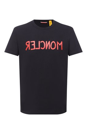 Мужская хлопковая футболка 2 moncler 1952 MONCLER GENIUS темно-синего цвета по цене 15500 руб., арт. F2-092-8C724-10-8390T | Фото 1 Мужская хлопковая футболка 2 moncler 1952 MONCLER GENIUS темно-синего цвета, арт. F2-092-8C724-10-8390T | Фото 1