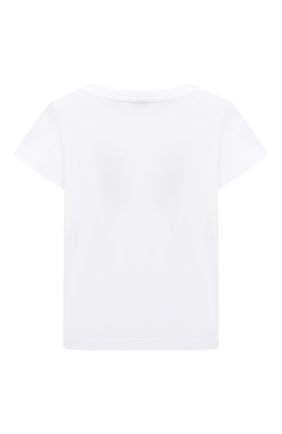 Детский хлопковая футболка DOLCE & GABBANA белого цвета, арт. L1JT7W/G7XNS | Фото 2 (Ростовка одежда: 18 мес | 86 см, 24 мес | 92 см, 36 мес | 98 см, 6 мес | 68 см, 9 мес | 74 см, 12 мес | 80 см)