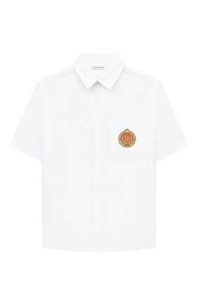 Детская сорочка с короткими рукавами DOLCE & GABBANA белого цвета по цене 18600 руб., арт. L42S79/G7WXW/8-14 | Фото 1 Детская сорочка с короткими рукавами DOLCE & GABBANA белого цвета, арт. L42S79/G7WXW/8-14 | Фото 1
