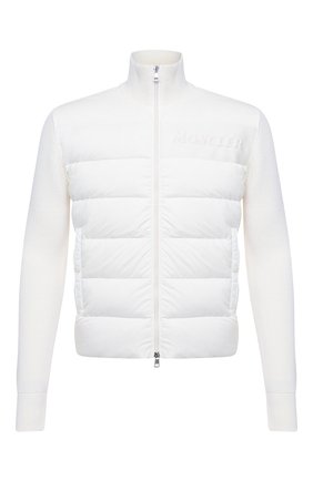 Мужская комбинированный кардиган MONCLER белого цвета по цене 66100 руб., арт. F2-091-9B516-00-A9422 | Фото 1 Мужская комбинированный кардиган MONCLER белого цвета, арт. F2-091-9B516-00-A9422 | Фото 1