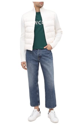 Мужская комбинированный кардиган MONCLER белого цвета по цене 66100 руб., арт. F2-091-9B516-00-A9422 | Фото 2 Мужская комбинированный кардиган MONCLER белого цвета, арт. F2-091-9B516-00-A9422 | Фото 2