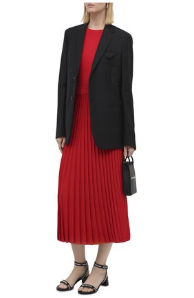 Женские кожаные босоножки round BALENCIAGA черно-белого цвета по цене 51300 руб., арт. 612093/WBAE1 | Фото 2 Женские кожаные босоножки round BALENCIAGA черно-белого цвета, арт. 612093/WBAE1 | Фото 2