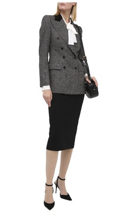 Женский шерстяной жакет DOLCE & GABBANA темно-серого цвета по цене 207500 руб., арт. F29GYT/FMMFU | Фото 2 Женский шерстяной жакет DOLCE & GABBANA темно-серого цвета, арт. F29GYT/FMMFU | Фото 2