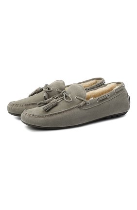 Мужские замшевые мокасины RALPH LAUREN серого цвета по цене 59950 руб., арт. 815811327 | Фото 1 Мужские замшевые мокасины RALPH LAUREN серого цвета, арт. 815811327 | Фото 1