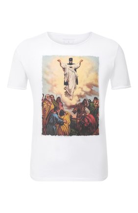 Мужская хлопковая футболка BISIBIGLIO белого цвета по цене 5450 руб., арт. LU JESUS BATMAN | Фото 1 Мужская хлопковая футболка BISIBIGLIO белого цвета, арт. LU JESUS BATMAN | Фото 1