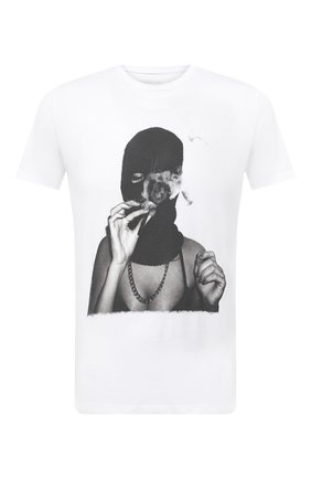 Мужская хлопковая футболка BISIBIGLIO белого цвета по цене 7790 руб., арт. MASK W0M CIGAR/PESANTE | Фото 1 Мужская хлопковая футболка BISIBIGLIO белого цвета, арт. MASK W0M CIGAR/PESANTE | Фото 1