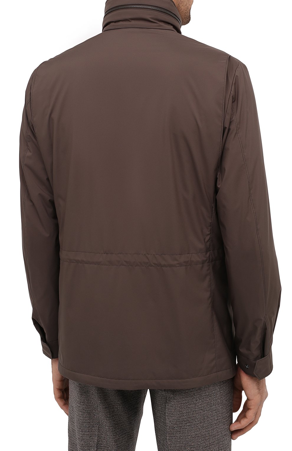 Мужская куртка traveller LORO PIANA коричневого цвета, арт. FAI1437 | Фото 5 (Кросс-КТ: Куртка, Ветровка; Материал утеплителя: Шерсть; Рукава: Длинные; Длина (верхняя одежда): До середины бедра; Материал внешний: Синтетический материал; Региональные ограничения белый список (Axapta Mercury): RU; Стили: Классический; Мужское Кросс-КТ: Верхняя одежда)
