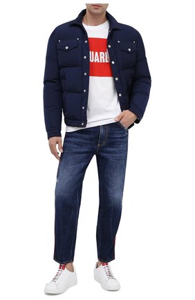 Мужская хлопковая футболка DSQUARED2 белого цвета по цене 18950 руб., арт. S74GD0720/S22427 | Фото 2 Мужская хлопковая футболка DSQUARED2 белого цвета, арт. S74GD0720/S22427 | Фото 2