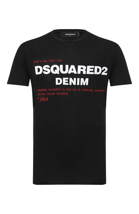 Мужская хлопковая футболка DSQUARED2 черного цвета по цене 18150 руб., арт. S74GD0729/S21600 | Фото 1 Мужская хлопковая футболка DSQUARED2 черного цвета, арт. S74GD0729/S21600 | Фото 1