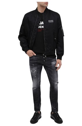 Мужская хлопковая футболка DSQUARED2 черного цвета по цене 18150 руб., арт. S74GD0729/S21600 | Фото 2 Мужская хлопковая футболка DSQUARED2 черного цвета, арт. S74GD0729/S21600 | Фото 2