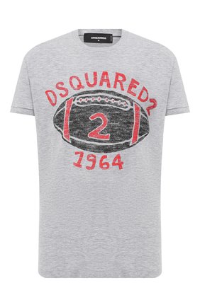 Мужская футболка из хлопка и вискозы DSQUARED2 серого цвета по цене 19950 руб., арт. S74GD0737/S22146 | Фото 1 Мужская футболка из хлопка и вискозы DSQUARED2 серого цвета, арт. S74GD0737/S22146 | Фото 1