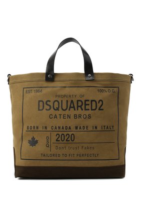 Мужская текстильная сумка-шопер DSQUARED2 хаки цвета по цене 49950 руб., арт. SPM0026 63600001 | Фото 1 Мужская текстильная сумка-шопер DSQUARED2 хаки цвета, арт. SPM0026 63600001 | Фото 1