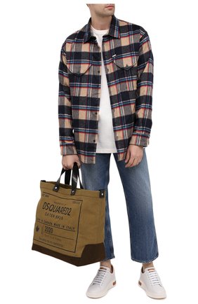 Мужская текстильная сумка-шопер DSQUARED2 хаки цвета по цене 49950 руб., арт. SPM0026 63600001 | Фото 2 Мужская текстильная сумка-шопер DSQUARED2 хаки цвета, арт. SPM0026 63600001 | Фото 2