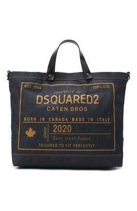 Мужская текстильная сумка-шопер DSQUARED2 синего цвета по цене 49950 руб., арт. SPM0026 10103263 | Фото 1 Мужская текстильная сумка-шопер DSQUARED2 синего цвета, арт. SPM0026 10103263 | Фото 1