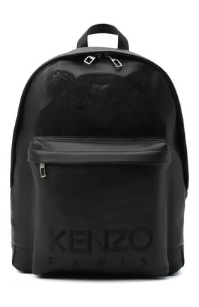 Мужской кожаный рюкзак KENZO черного цвета, арт. FA65SF300L49 | Фото 1 (Материал: Натуральная кожа; Размер: large)