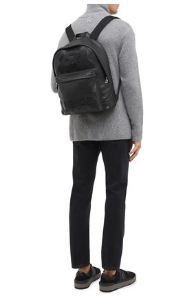 Мужской кожаный рюкзак KENZO черного цвета, арт. FA65SF300L49 | Фото 2 (Материал: Натуральная кожа; Размер: large)