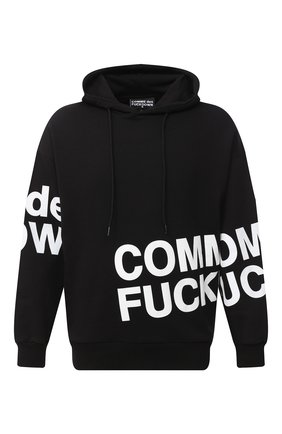 Мужской хлопковое худи COMME DES FUCKDOWN черного цвета по цене 8315 руб., арт. CDFU967 | Фото 1 Мужской хлопковое худи COMME DES FUCKDOWN черного цвета, арт. CDFU967 | Фото 1