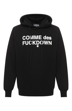 Мужской хлопковое худи COMME DES FUCKDOWN черного цвета по цене 8315 руб., арт. CDFU960 | Фото 1 Мужской хлопковое худи COMME DES FUCKDOWN черного цвета, арт. CDFU960 | Фото 1