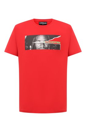 Мужская хлопковая футболка COMME DES FUCKDOWN красного цвета по цене 4990 руб., арт. CDFU1077 | Фото 1 Мужская хлопковая футболка COMME DES FUCKDOWN красного цвета, арт. CDFU1077 | Фото 1