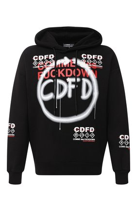 Мужской хлопковое худи COMME DES FUCKDOWN черного цвета по цене 10450 руб., арт. CDFU1055 | Фото 1 Мужской хлопковое худи COMME DES FUCKDOWN черного цвета, арт. CDFU1055 | Фото 1