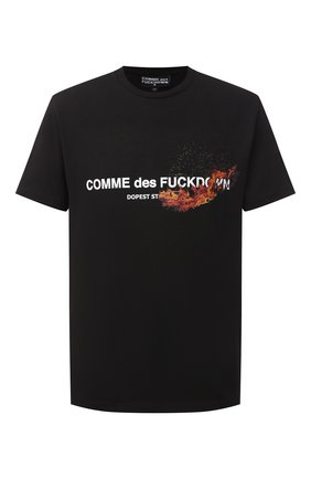 Мужская хлопковая футболка COMME DES FUCKDOWN черного цвета по цене 4990 руб., арт. CDFU1005 | Фото 1 Мужская хлопковая футболка COMME DES FUCKDOWN черного цвета, арт. CDFU1005 | Фото 1