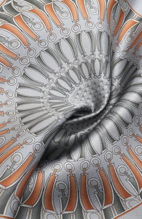 Мужской шелковый платок ZILLI серого цвета, арт. 51206/HANDKERCHIEF | Фото 2 (Материал: Текстиль, Шелк; Региональные ограничения белый список (Axapta Mercury): RU)