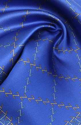 Мужской шелковый платок ZILLI синего цвета по цене 8280 руб., арт. 51200/HANDKERCHIEF | Фото 2 Мужской шелковый платок ZILLI синего цвета, арт. 51200/HANDKERCHIEF | Фото 2