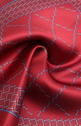 Мужской шелковый платок ZILLI красного цвета по цене 7830 руб., арт. 51200/HANDKERCHIEF | Фото 2 Мужской шелковый платок ZILLI красного цвета, арт. 51200/HANDKERCHIEF | Фото 2 (Материал: Текстиль)