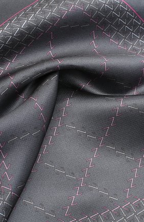 Мужской шелковый платок ZILLI серого цвета по цене 8280 руб., арт. 51200/HANDKERCHIEF | Фото 2 Мужской шелковый платок ZILLI серого цвета, арт. 51200/HANDKERCHIEF | Фото 2
