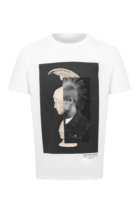 Мужская хлопковая футболка NEIL BARRETT белого цвета по цене 26550 руб., арт. BJT793B/P508S | Фото 1 Мужская хлопковая футболка NEIL BARRETT белого цвета, арт. BJT793B/P508S | Фото 1