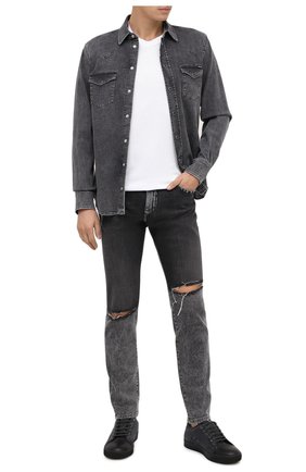Мужская джинсовая рубашка DOLCE & GABBANA серого цвета по цене 57400 руб., арт. G5EX7D/G8CP3 | Фото 2 Мужская джинсовая рубашка DOLCE & GABBANA серого цвета, арт. G5EX7D/G8CP3 | Фото 2