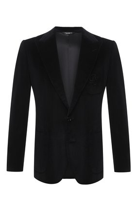 Мужской хлопковый пиджак DOLCE & GABBANA черного цвета по цене 169000 руб., арт. G20S7Z/FUVB2 | Фото 1 Мужской хлопковый пиджак DOLCE & GABBANA черного цвета, арт. G20S7Z/FUVB2 | Фото 1