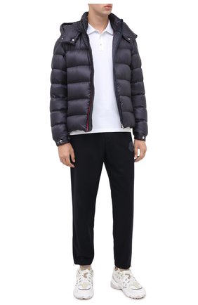 Мужской шерстяные джоггеры MONCLER темно-синего цвета по цене 35100 руб., арт. F2-091-2A731-00-54233 | Фото 2 Мужской шерстяные джоггеры MONCLER темно-синего цвета, арт. F2-091-2A731-00-54233 | Фото 2