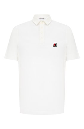 Мужское хлопковое поло MONCLER белого цвета по цене 19200 руб., арт. F2-091-8A718-00-84556 | Фото 1 Мужское хлопковое поло MONCLER белого цвета, арт. F2-091-8A718-00-84556 | Фото 1