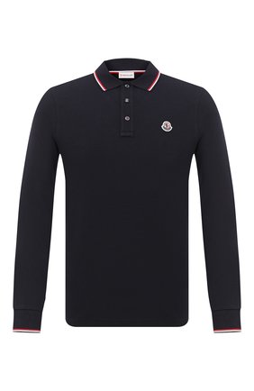 Мужское хлопковое поло MONCLER темно-синего цвета по цене 16900 руб., арт. F2-091-8B701-00-84556 | Фото 1 Мужское хлопковое поло MONCLER темно-синего цвета, арт. F2-091-8B701-00-84556 | Фото 1
