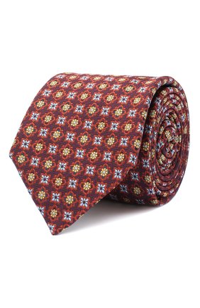 Мужской шелковый галстук CANALI оранжевого цвета по цене 12750 руб., арт. 18/HJ02959 | Фото 1 Мужской шелковый галстук CANALI оранжевого цвета, арт. 18/HJ02959 | Фото 1