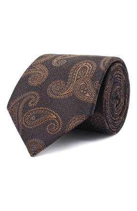Мужской шелковый галстук CANALI коричневого цвета по цене 10550 руб., арт. 18/HJ02880 | Фото 1 Мужской шелковый галстук CANALI коричневого цвета, арт. 18/HJ02880 | Фото 1