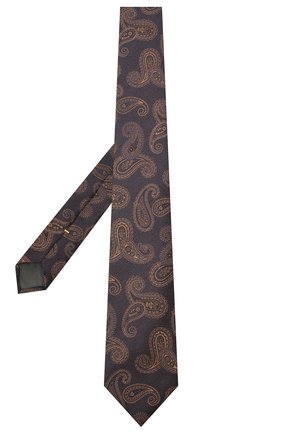 Мужской шелковый галстук CANALI коричневого цвета по цене 10550 руб., арт. 18/HJ02880 | Фото 2 Мужской шелковый галстук CANALI коричневого цвета, арт. 18/HJ02880 | Фото 2
