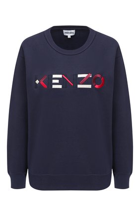 Женский хлопковый свитшот KENZO темно-синего цвета по цене 24500 руб., арт. FA62SW8204M0 | Фото 1 Женский хлопковый свитшот KENZO темно-синего цвета, арт. FA62SW8204M0 | Фото 1