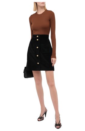 Женская хлопковая юбка DOLCE & GABBANA черного цвета по цене 57450 руб., арт. F4BX5T/FUWCV | Фото 2 Женская хлопковая юбка DOLCE & GABBANA черного цвета, арт. F4BX5T/FUWCV | Фото 2