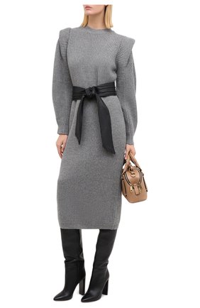 Женское платье из кашемира и шерсти ISABEL MARANT серого цвета по цене 111500 руб., арт. R01806-20A038I/BEA | Фото 2 Женское платье из кашемира и шерсти ISABEL MARANT серого цвета, арт. R01806-20A038I/BEA | Фото 2