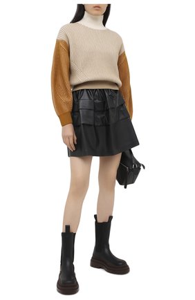 Женская юбка ERMANNO ERMANNO SCERVINO черного цвета по цене 23050 руб., арт. 47T GN05 EC0 | Фото 2 Женская юбка ERMANNO ERMANNO SCERVINO черного цвета, арт. 47T GN05 EC0 | Фото 2