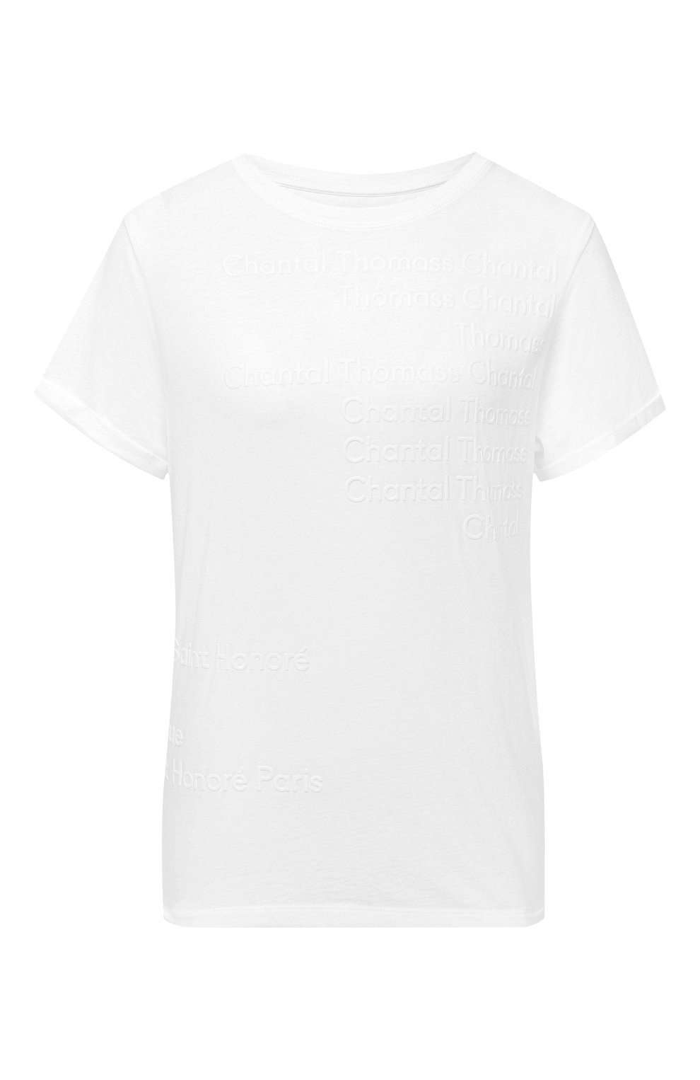 Женская белая хлопковая футболка CHANTAL THOMASS купить в интернет ...