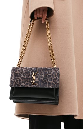 Женская сумка sunset medium SAINT LAURENT черного цвета по цене 178000 руб., арт. 442906/D42CW | Фото 2 Женская сумка sunset medium SAINT LAURENT черного цвета, арт. 442906/D42CW | Фото 2