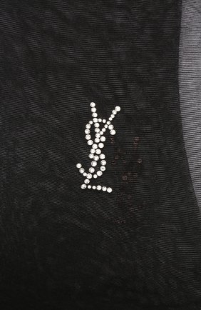 Женские капроновые колготки с логотипом бренда SAINT LAURENT черного цвета по цене 16700 руб., арт. 496213/YB2LH | Фото 2 Женские капроновые колготки с логотипом бренда SAINT LAURENT черного цвета, арт. 496213/YB2LH | Фото 2